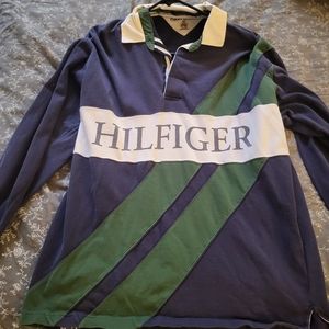 Vintage Tommy Hilfiger Long Sleeve Men's Polo Shirt